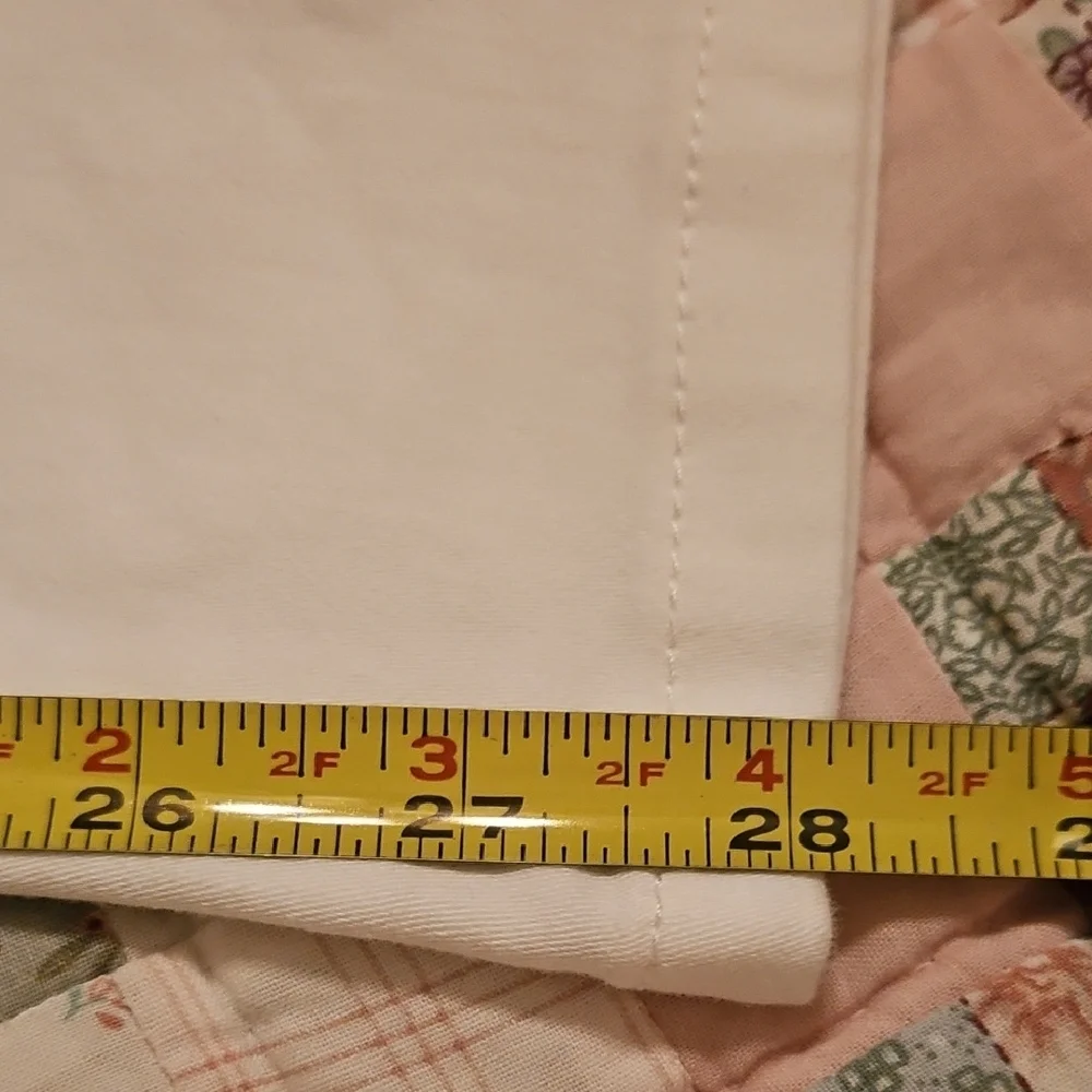 Martha Stewart Denim Ankle Jeans W/ Zipper Cuff White Pull-on Stretch - Picture 10 of 10